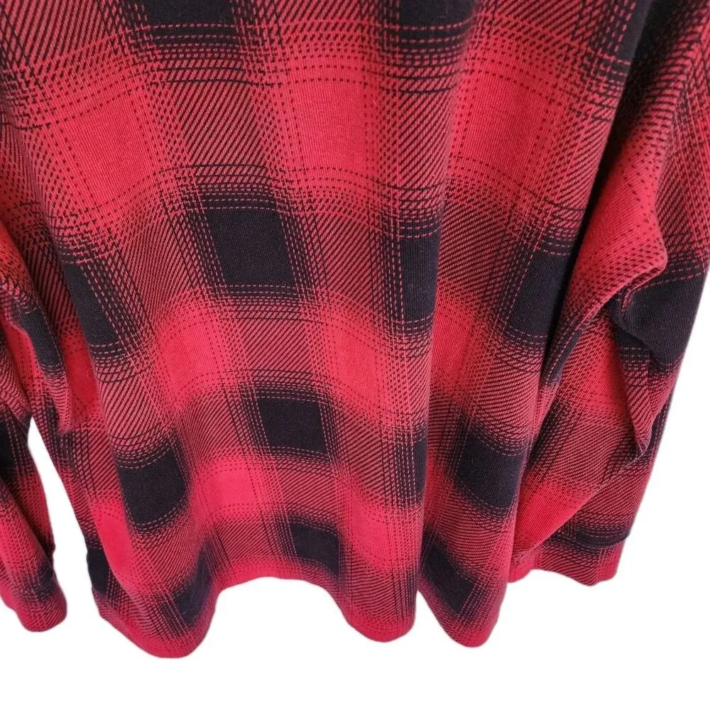 Polo Ralph Lauren Men’s XXL 1/4 Zip Pullover Sweatshirt Red Black Buffalo Plaid